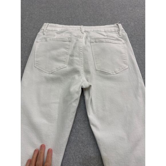 Women's White Frame Le Crop Stretch Mini Boot-cut Jeans - Size 28 - Picture 9 of 11